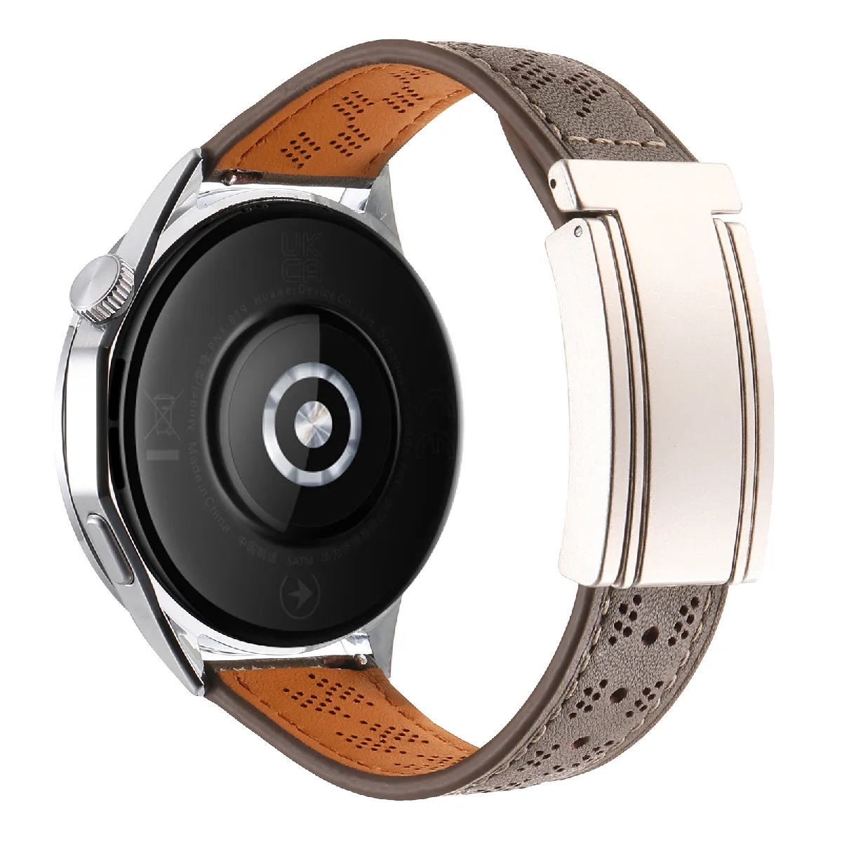 Bracelet montre Samsung Watch, Huawei GT5, Xiaomi GT6 en cuir véritable double