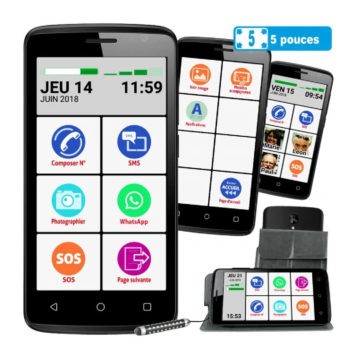 Smartphone 4Go/64Go - Gris